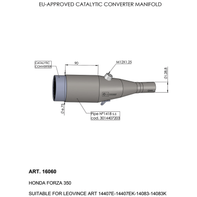 Catalytic Converter LEOVINCE 16060