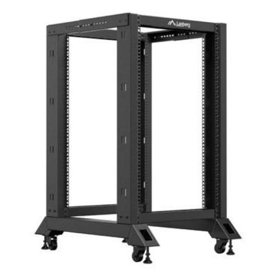 Armario lanberg abierto rack 19 pulgadas 18u - 600x800 negro