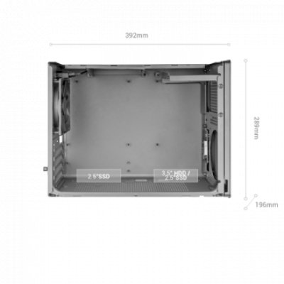 CAJA MICROATX MARS GAMING MCXPS CRISTAL TEMPLADO MESH GPU 280-360mm 1x3.5 2x2.5 NEGRO