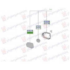 CUBIERTA ESPEJO DE LA PUERTA (O)