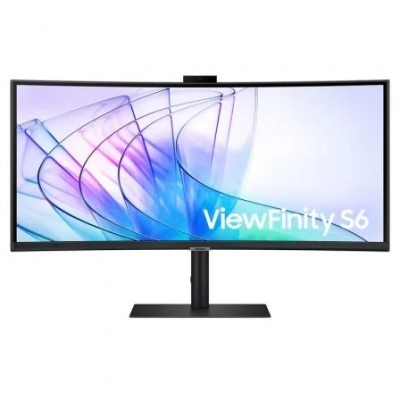 Monitor Profesional Ultraparonámico Curvo Samsung ViewFinity S6 S34C652VAU 34/ UWQHD/ Webcam/ Multimedia/ Negro