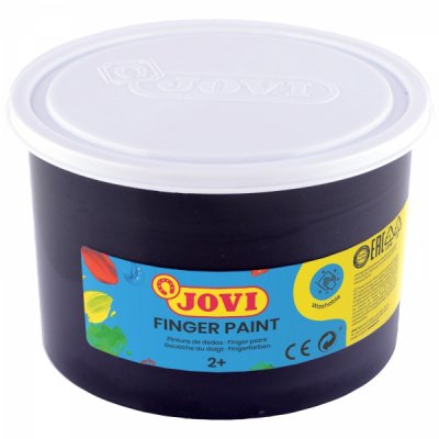 Jovi Finger Paint Bote de 500ml Pintura de Dedos - Ingredientes Naturales - Colores Mezclables - Textura Gelatinosa - Lavable - sin Gluten - No Toxico - Color Azul