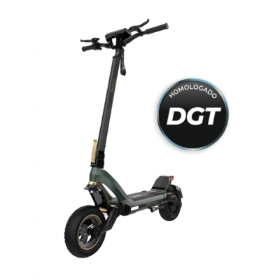 Cecotec Bongo Serie Z Power Mountain Patinete Electrico - 1300W - Autonomia 60km - Suspension Sx2 - Ruedas Off Road 10.5 - Sistema Triple de Frenos - Pantalla LED Tactil - IPX4 - Color Negro y Verde