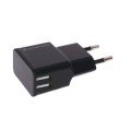 KIT 5 UNIDADES CARGADOR NORTESS USB DE PARED 2.4A 2 PUERTOS 5V COLOR NEGRO