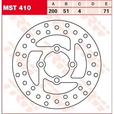 Disco de freno fijo redondo hasta 219 mm TRW MST410