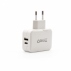 Cargador Pared Doble Puerto Usbc + Usb A 27W Blanco