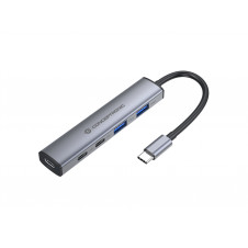 Conceptronic HUBBIES22G hub de interfaz USB 3.2 Gen 1 (3.1 Gen 1) Type-C 5000 Mbit/s Gris