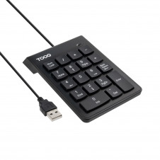 TooQ Teclado numérico USB, 19 teclas, Negro
