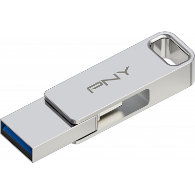 PNY DUO LINK unidad flash USB 256 GB USB Type-A / USB Type-C 3.2 Gen 1 (3.1 Gen 1) Acero inoxidable