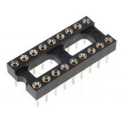 Zocalo Circuito Integrado 18 Pin TORNEADO paso 2.54mm