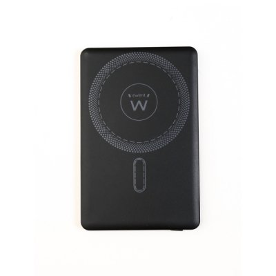 Powerbank Ewent EW1160 MagSafe - 5000 mAh | 20W PD y QC | USB-C | Carga inalámbrica magnética | Color negro