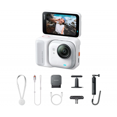 Videocámara deportiva Insta360 GO Ultra Creator Bundle - 4K | Art White | Kit accesorios