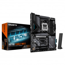 GIGABYTE X870E EAGLE WIFI7 Placa Base – Compatible con procesadores AMD Ryzen 9000, VRM digital de 16+2+2 fases, hasta 8200 MHz DDR5 (OC), 1x PCIe 5