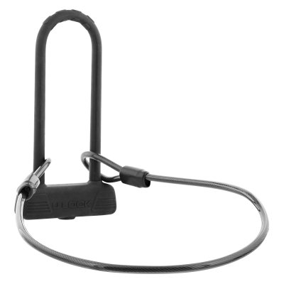 U-lock with cable for bike /e-scooter Negro Candado en U