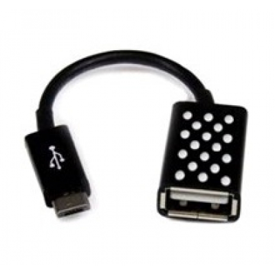 Micro-USB - USB A M/F cable USB USB 2.0 Micro-USB A Negro