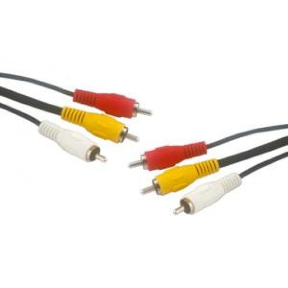 Cable RCA 3 Machos a 3 RCA Machos 3m