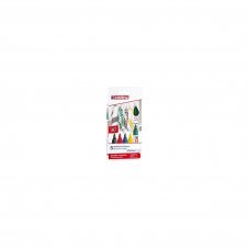 ESTUCHE 5 MARCADORES TEXTILES EDDING PUNTA REDONDA RESISTENTE AL LAVADO TRAZO 2-3MM COLORES BASICOS 4500/5S