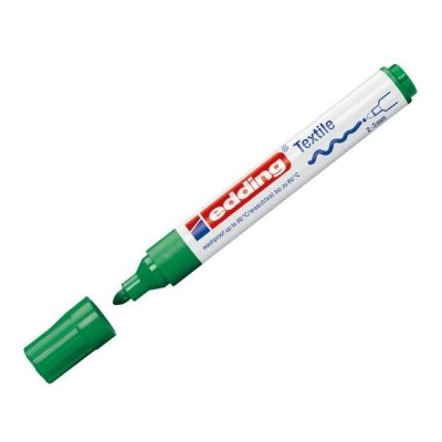 EDDING Marcador permanente especial tela 4500 punta conica trazo 3mm verde