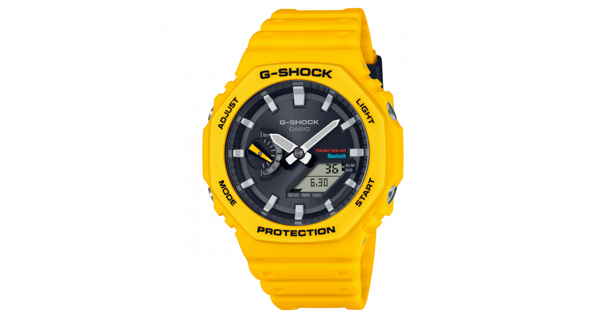 Reloj Casio G-Shock Basic GA-B2100C-9AER, Serie 2100, amarillo de