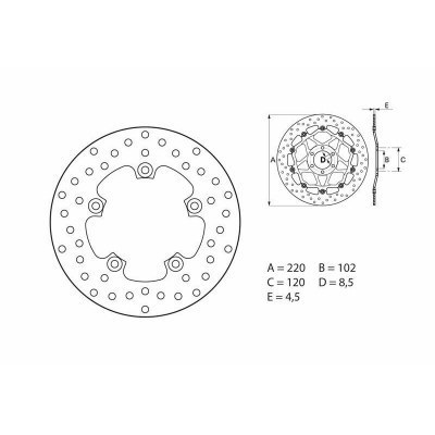 Disco de freno Brembo 68B407G2 68B407G2