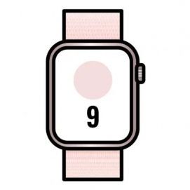 Apple Watch Series 9/ GPS/ Cellular/ 41mm/ Caja de Aluminio rosa/ Correa Deportiva Loop rosa Claro