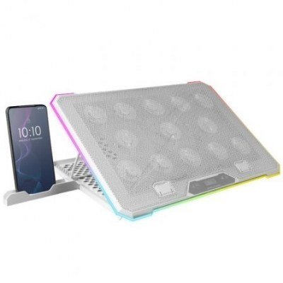 Soporte Refrigerante Mars Gaming MNBC13 para Portátiles hasta 17/ Iluminación LED