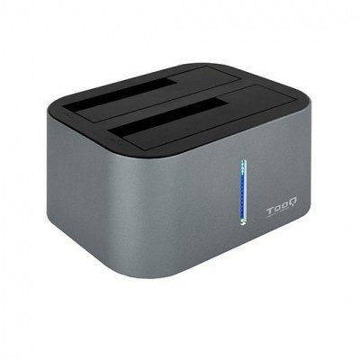 Docking station tooq hdd - sdd 2.5pulgadas - 3.5pulgadas sata clona discos sin pc - doble bahia - usb 3.0 - 3.1