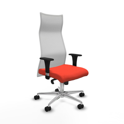 Albacete malla XL sincro malla blanca bali naranja oscuro brazos 1D base aluminio ruedas 65mm nailon