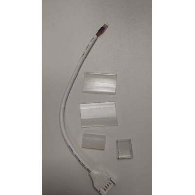 Conector Alimentación + Cable + Tapa final Tiras RGB 221020 y 2210230