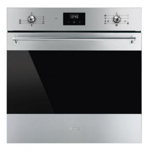 Horno multifunción Smeg SF6300TVX Clásica, 70 litros, 8 funciones, Vapor Clean, DigiScreen LED, precalentamiento rápido, clase A, inox antihuellas