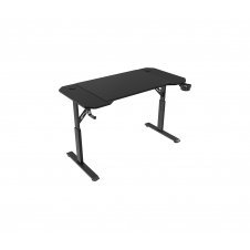 Mars Gaming MGD-ERGO120, Mesa Altura Ajustable 3 Posiciones, Superficie Ergonómica, Estructura Metálica, Alfombrilla XXL, Soporte Auriculares y Bebi