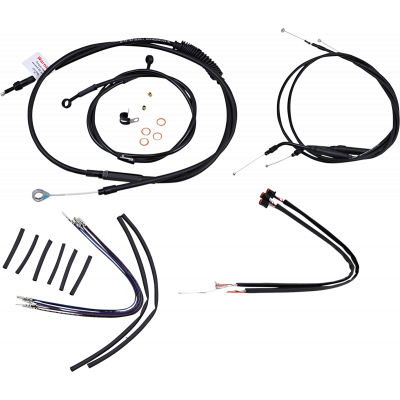 Kit completo líneas/cables en vinilo negro para manillar Ape Hanger BURLY BRAND B30-1106