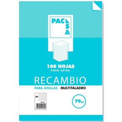 PACSA Recambio multitaladro 100h 70g cuadricula 4x4 folio