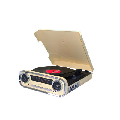 01TT15 tocadisco Tocadiscos de tracción por correa Beige, Negro