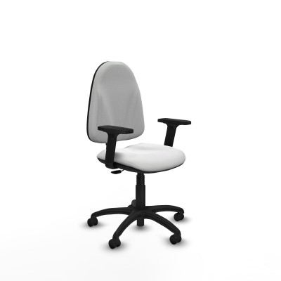 Algarra CP bali blanco brazos 2D base poliamida ruedas engomadas 50mm