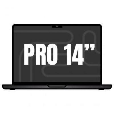 Apple Macbook Pro 14/ M4 Pro 14-Core CPU/ 24Gb/ 1Tb SSD/ 20-Core GPU/ Negro Espacial