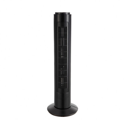 Ventilador De Torre Picaro Negro 3vel 50w C/remoto Temporizador,fijo Y Rotatorio 74x22x22cm
