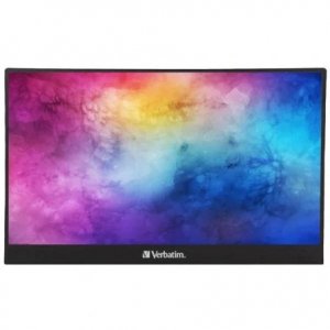 Monitor portátil Verbatim PM-14 Light, 14 pulgadas, Full HD, IPS, HDR, USB-C, HDMI, soporte integrado, negro