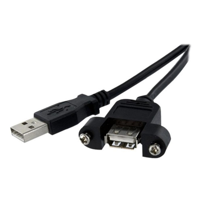 Cable usb 2.0 startech 0.30m - macho - hembra - negro