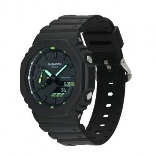 Reloj Analógico Digital Casio G-Shock Trend GA2100-1A3ER/ 49mm/ Negro y Verde