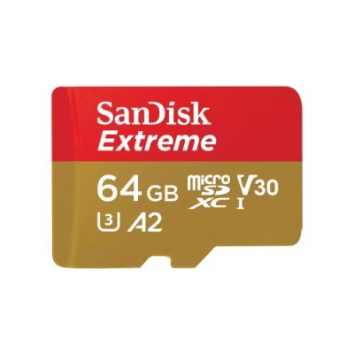 SanDisk Extreme MicroSDXC 64GB UHS-I A2 V30 Clase 10 con Adaptador SD