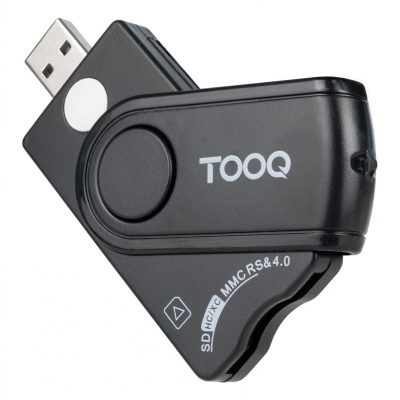 Tooq LECTOR TARJETAS DNIE, SIM, SD/TF, USB-A NEGRO