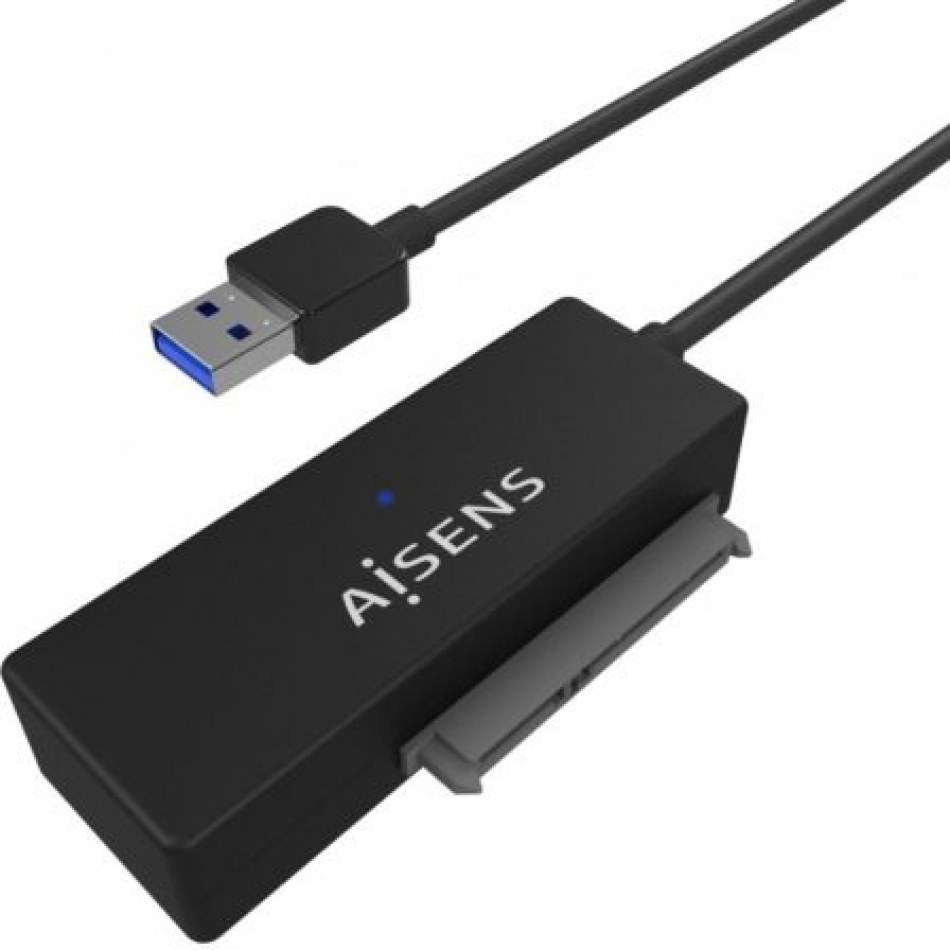 Adaptador para Discos Duros 2.5/3.5 Aisens ASE-35A01B/ USB 3.0/ con Alimentador