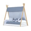 Cama cabaña Montessori madera 70x140 cm + nórdico Alba Blu · Homy Life