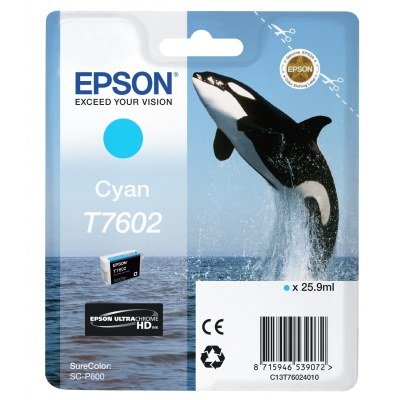Epson T7602 Cyan Cartucho de Tinta Original - C13T76024010