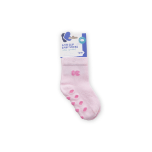 Calcetines de bebé con relieve Rosa 1-2a