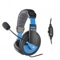 NGS Auriculares con Microfono - Jack 3.5mm - Control de Volumen - Cable de 2.20m - Color Azul