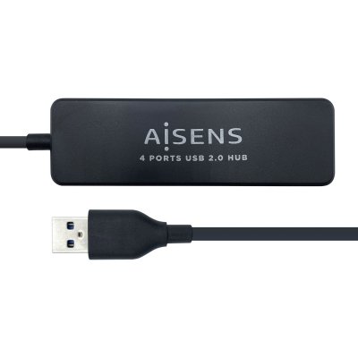 Hub USB 2.0 Aisens A104-0402/ 4 Puertos USB