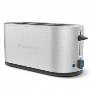 Tostador Taurus Mytoast Duplo Legend, 1500W, 2 ranuras largas, 26 x 4.2 cm, 7 niveles, 3 funciones, inox