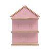 Estantería infantil pared con forma de casita madera/rosa · Ville H163-M9759